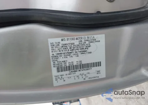 2004 Lincoln Town Car Signature из США, поврежденный, VIN 1LNHM81W74Y638077